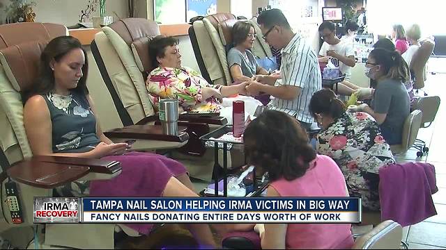 Tampa nail salon helping Irma victims in big way