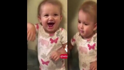 Cute baby and funny video clip