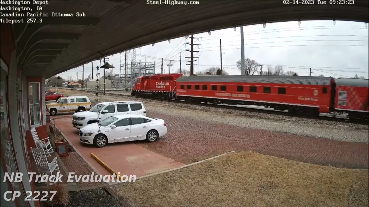 NB CP Track Evaluation at Washington, IA on February 14, 2023