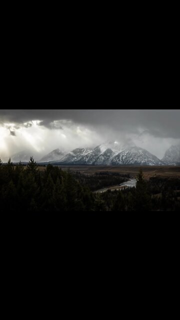 Snow Storm Engulfing the Grand Tetons #shorts