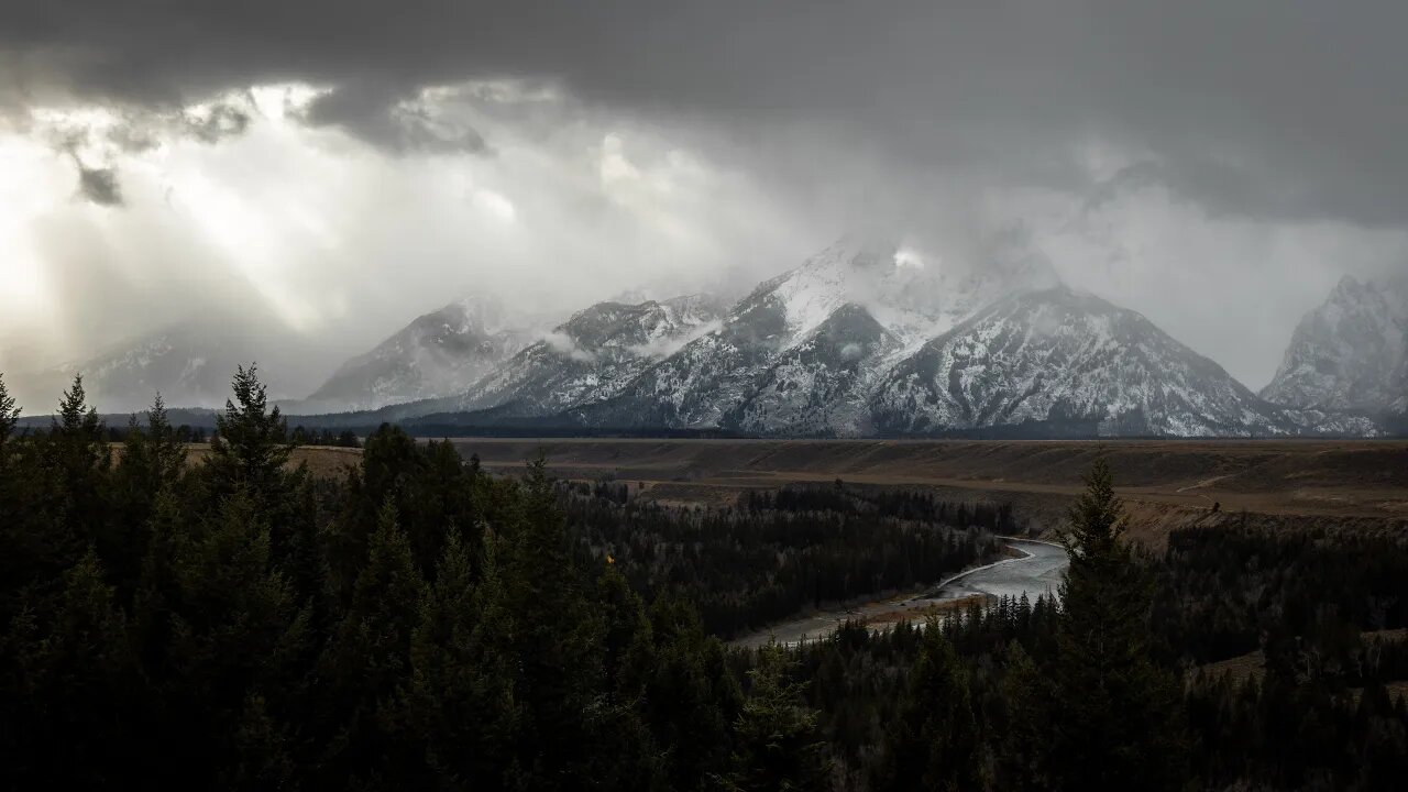 Snow Storm Engulfing the Grand Tetons #shorts