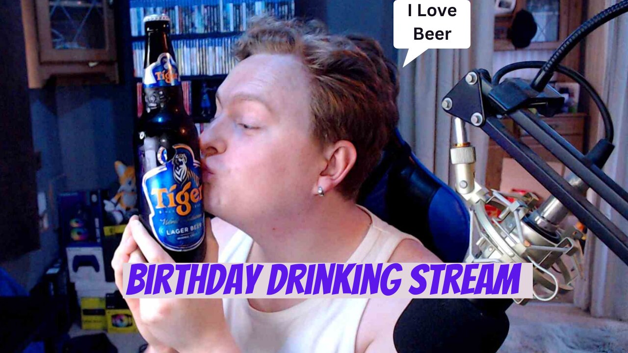 Birthday Drinking Stream Playing Games With Viewers All Night And Drinking Lots Of Alcohol