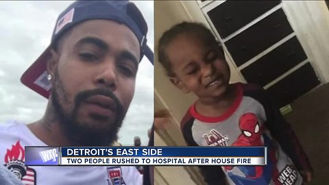 Father & child in critical condition after house fire in Detroit