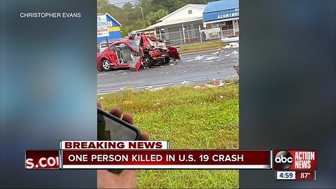 Fatal multi-vehicle crash shuts down southbound US-19 in Hudson