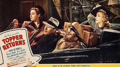 Topper Returns (1941 Full Movie) [COLORIZED] | Comedy/Mystery/Supernatural | Joan Blondell, Roland Young, Carole Landis, Billie Burke.