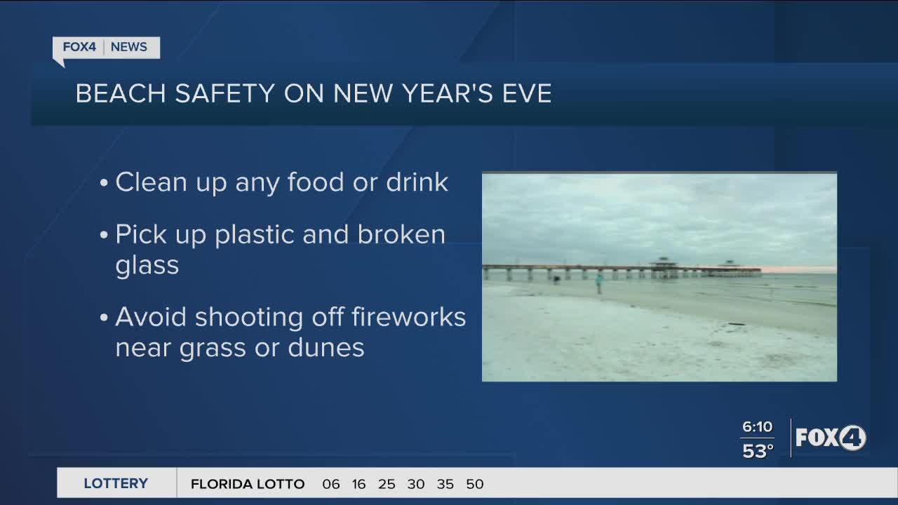 Keeping the beach clean on New Years Even