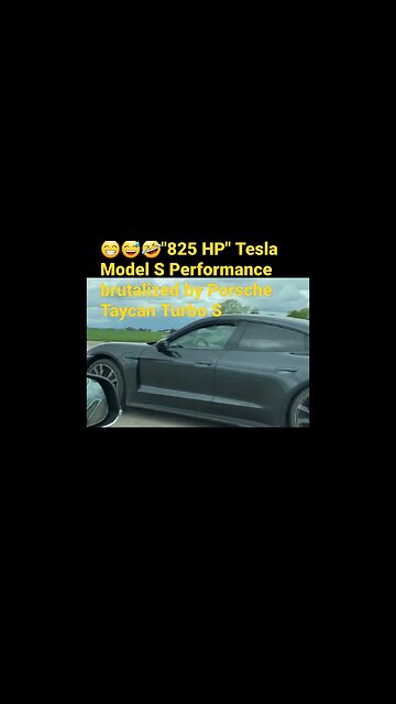 "825 HP" Tesla Model S Performance vs Porsche Taycan Turbo D