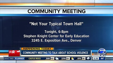 Community meeting to talk about school violence