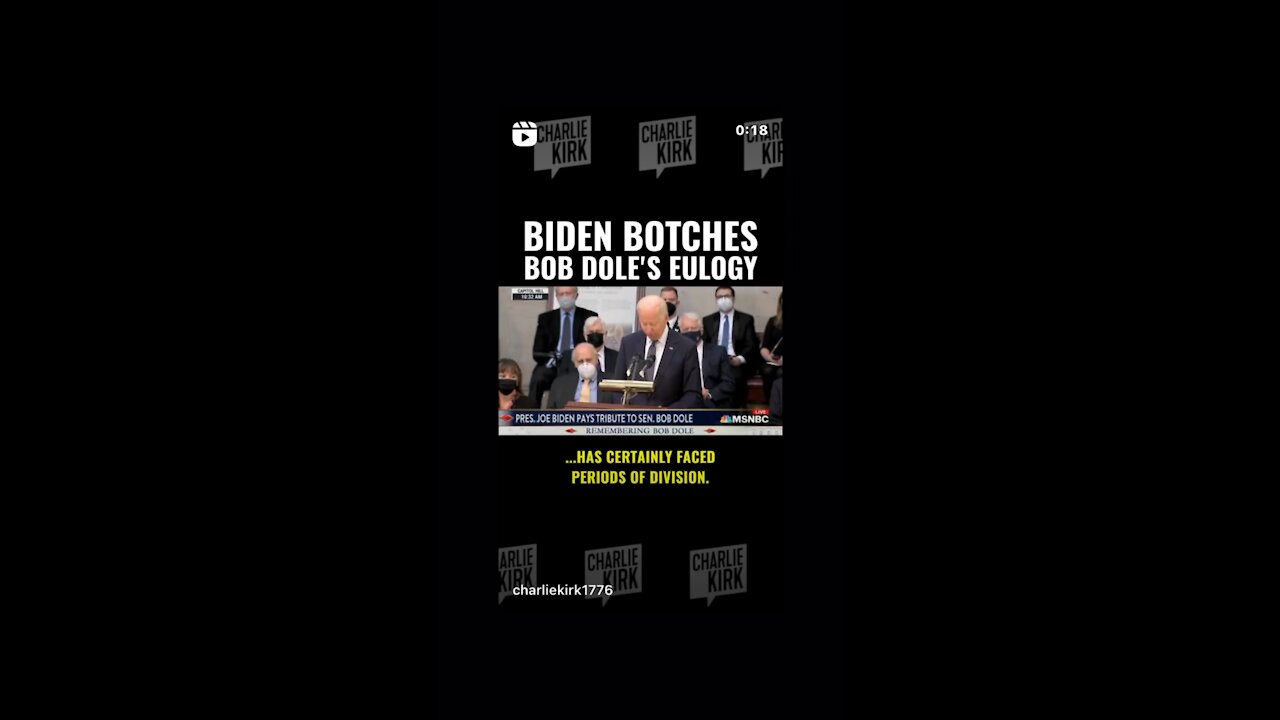 Biden reads “end of comment” at eulogy