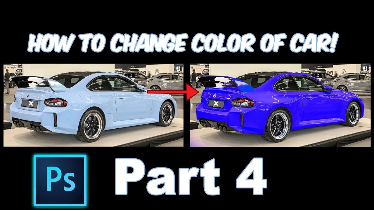 How To Add Wheels And Change Color Of Car In Photoshop Tutorial - Part 4 - Color Grading & Extras