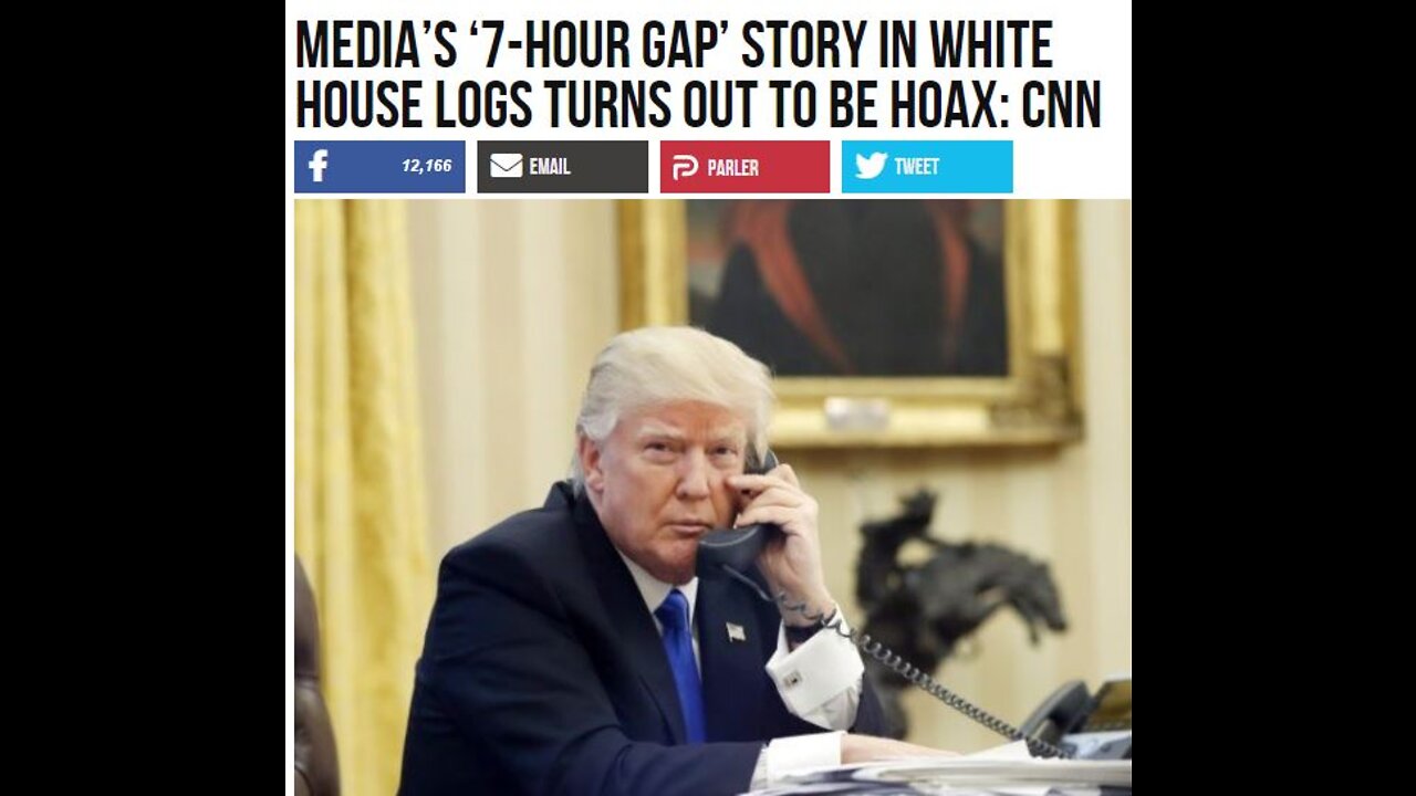 Trump Jan. 6 FAKE NEWS debunked again. No truth about 7 hours of phone gap missing.