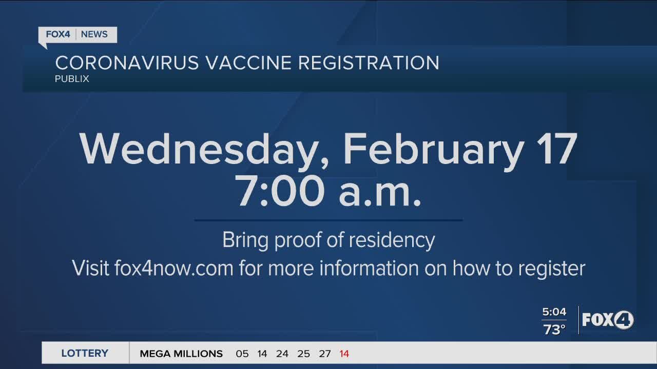Publix vaccine registration open