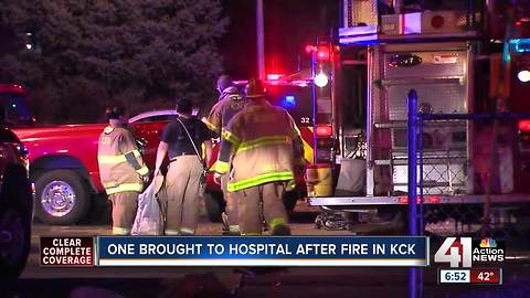 1 person hospitalized after fire at KCK retirement home