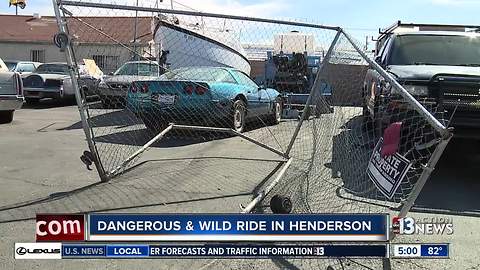Destruction caused by man's wild ride in Henderson