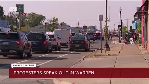 Protesters speak out in Warren