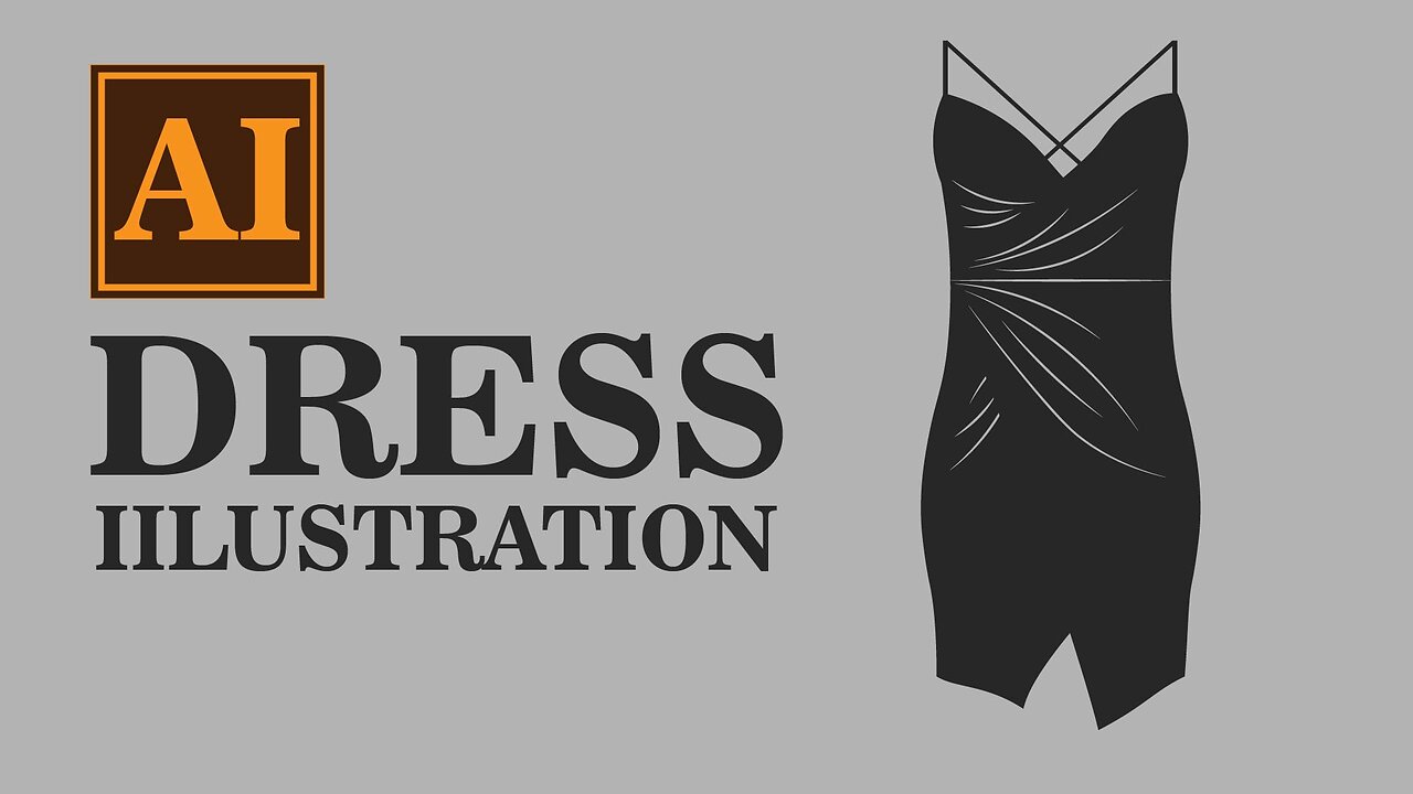 Black Dress || Flat illustration || Follow your Heart