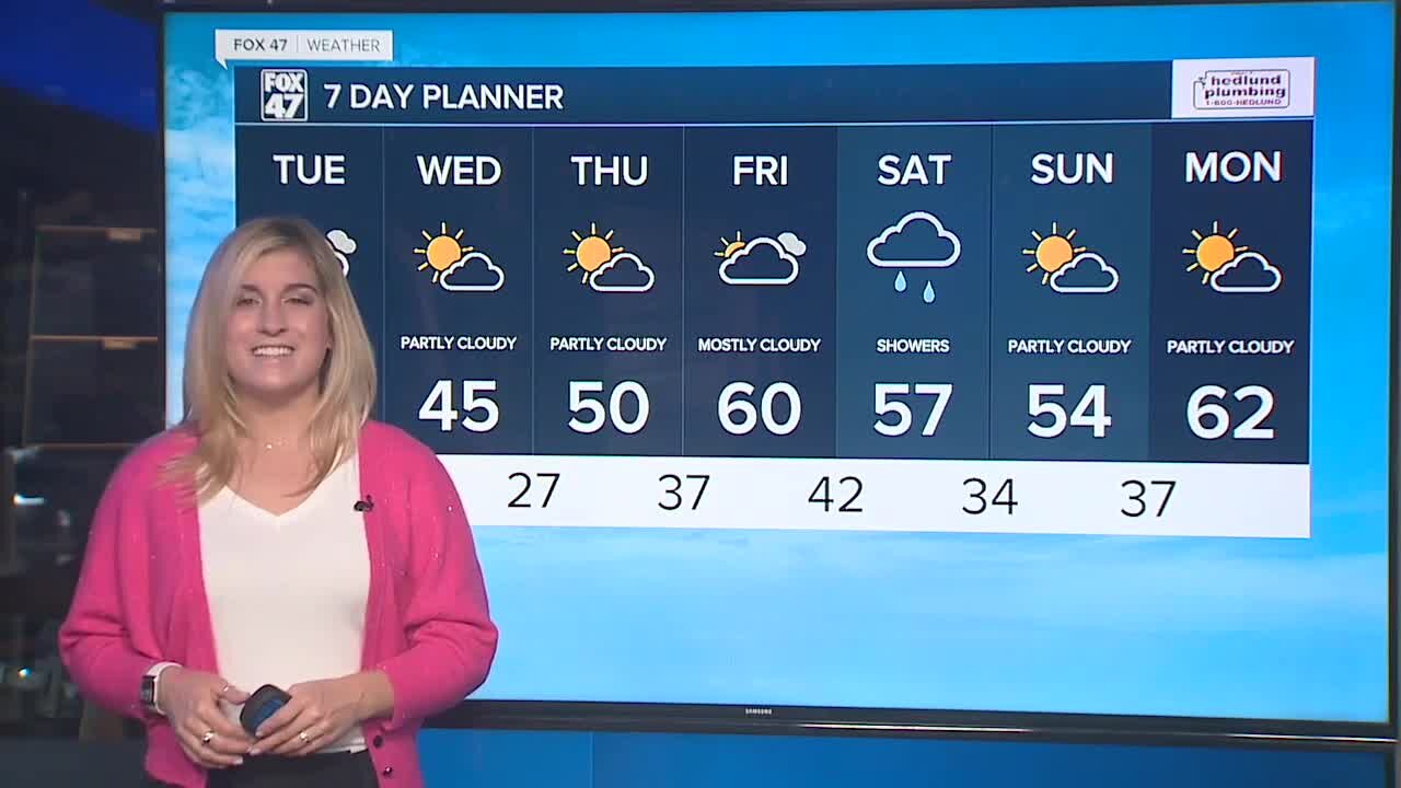 Mostly cloudy with cold temperatures and light wintry mix later on