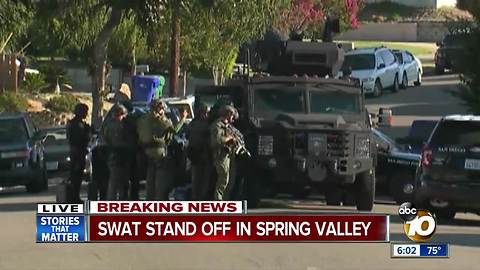 SWAT standoff in Spring Valley