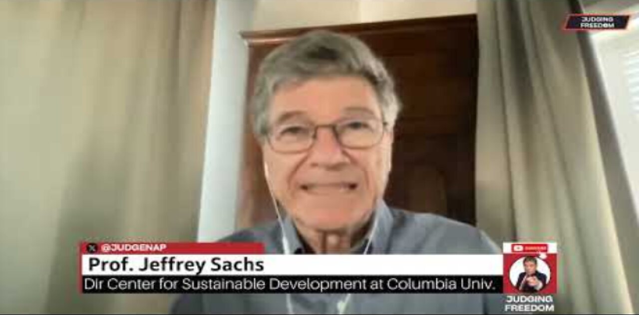 Prof. Jeffrey Sachs: US Subservient to Israel