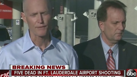 Gov. Scott updates reporters about Ft Lauderdale Airport reopening