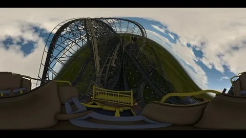 VR 360° 3D-Rollercoaster at daytime in 4K (Onride in 360° - 3D)