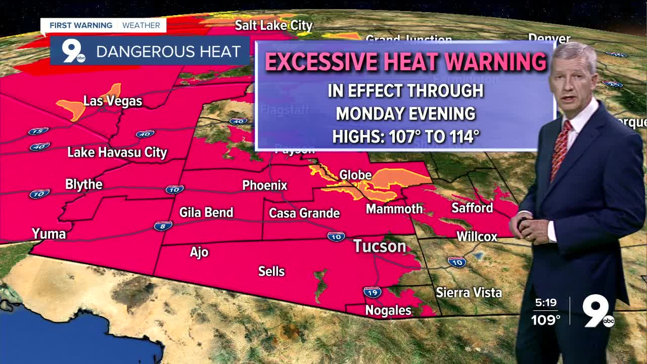 Excessive Heat Warnings remain in effect