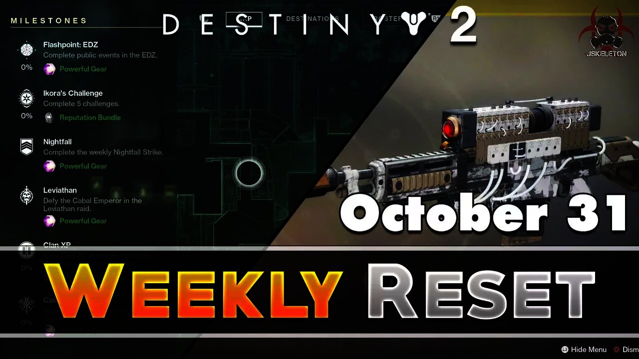 Destiny 2 | Weekly Reset - Powerful Gear Engrams, Nightfall, Milestones & Vendor Items October 31st