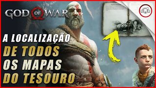 God of war, A localização de todos os mapas do tesouro | Super dica