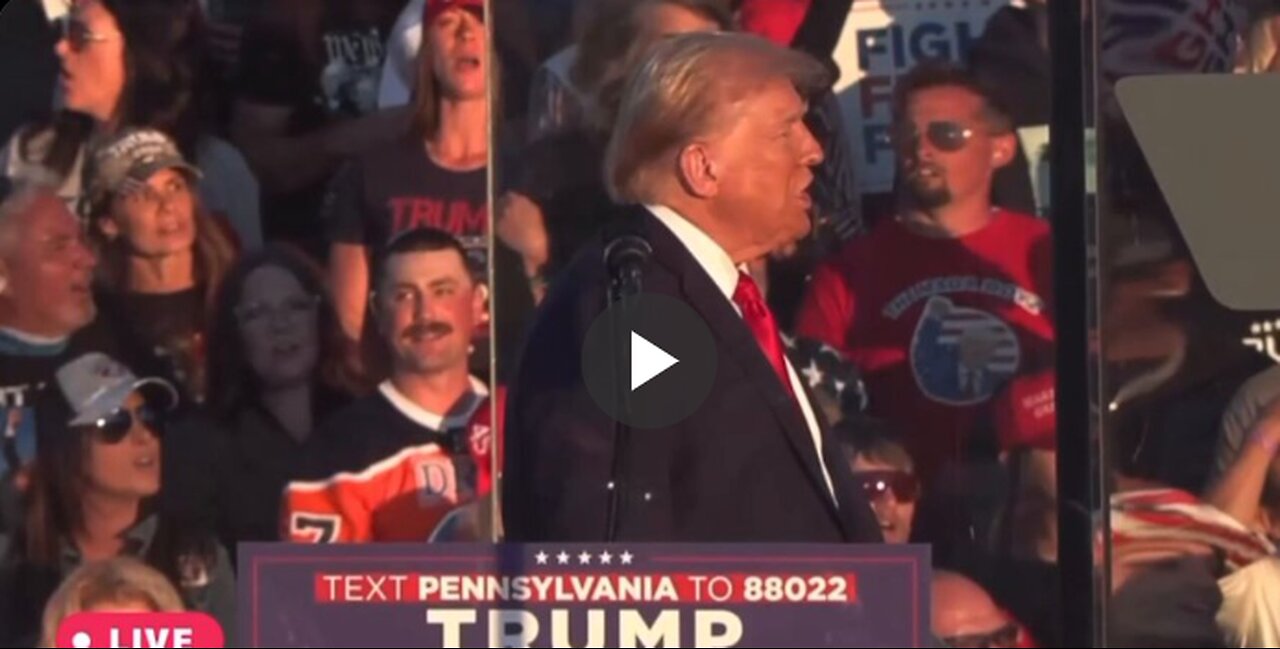 President Trump sings the National Anthem with his crowd of 100k supporters