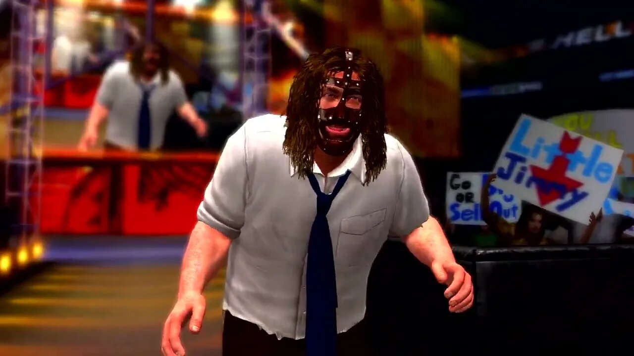 WWE '13 Gameplay Brock Lesnar vs Mankind