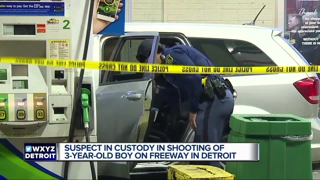 Suspect in custody in shooting of 3-year-old boy on freeway in Detroit