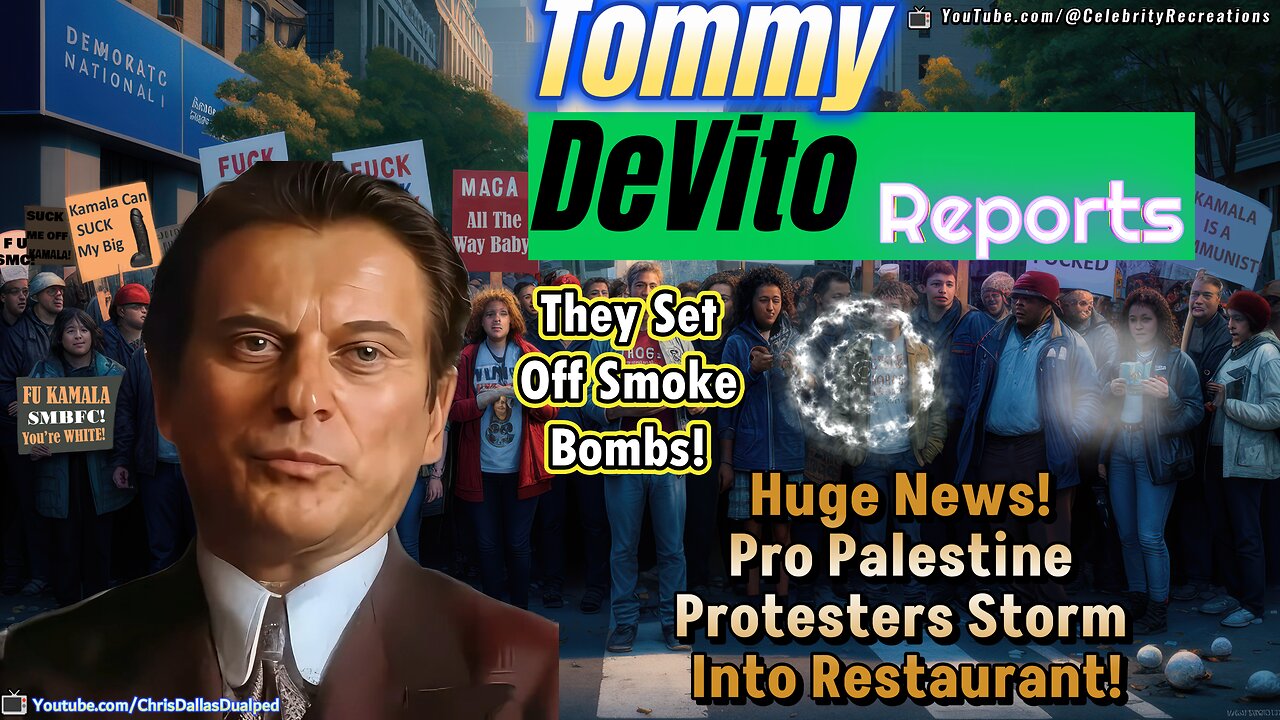 Tommy DeVito Reports Huge News! Pro Palestine Protesters Storm Into Restaurant! Smoke Bombs Go Off!