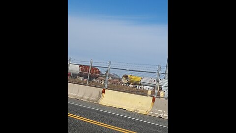 scrapping a wind turbine , kinda like the boarder wall