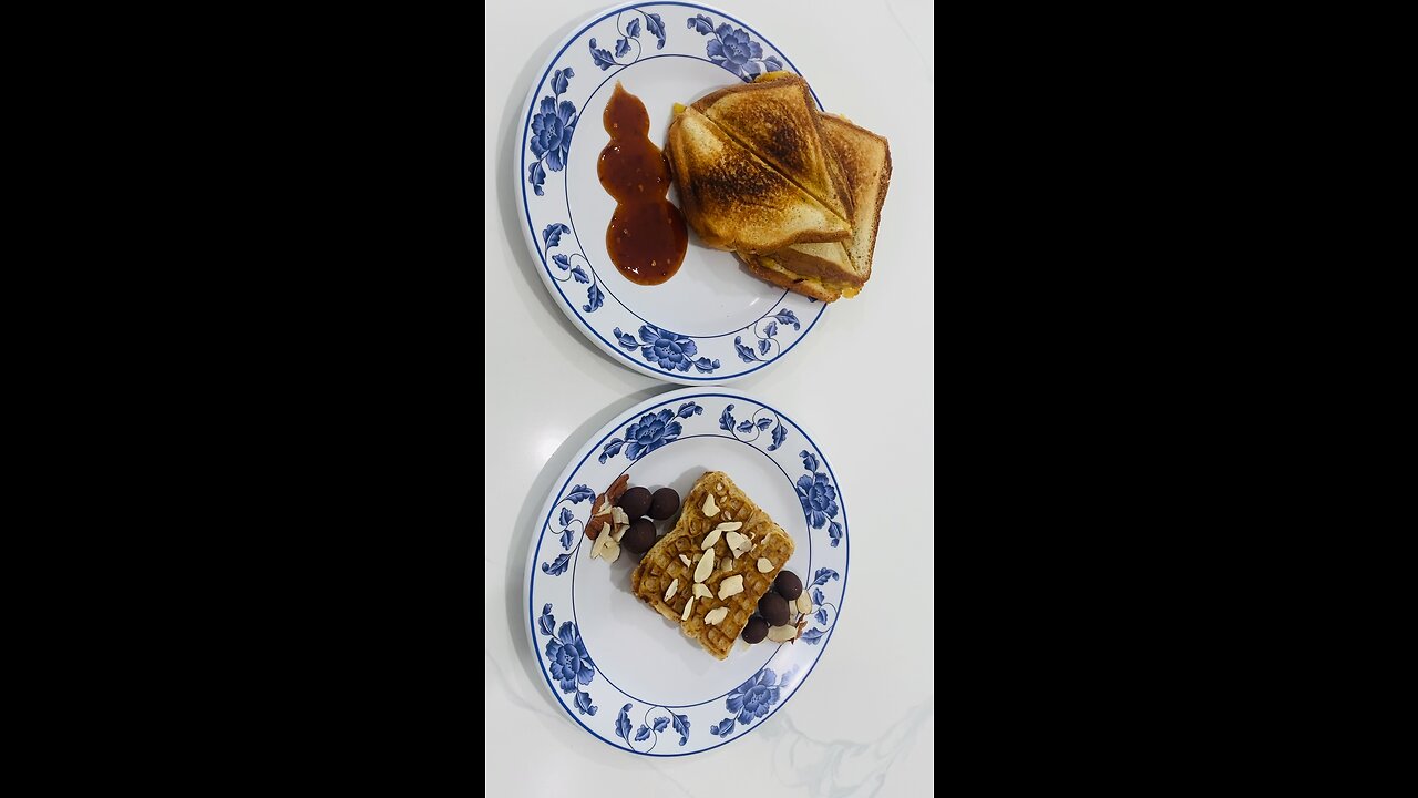 Breakfast time #sandwiches #waffles read description please