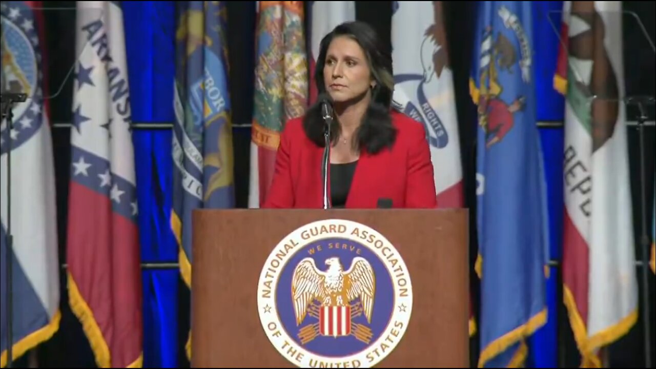 Captioned - Gabbard endorses Trump and call us out to stand together