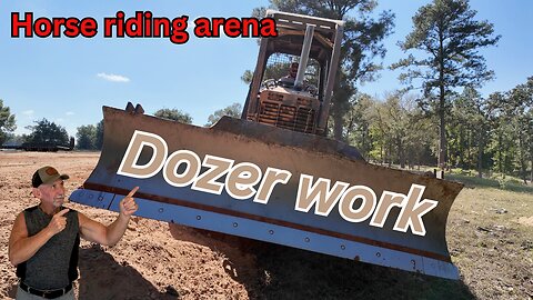 Riding arena shoulder backing. Dozer work!