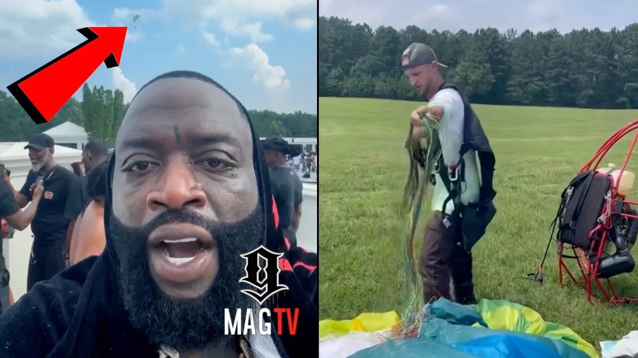 Rick Ross Promiseland Pool Party Gets Invaded By Parachute Guy Again! 🪂