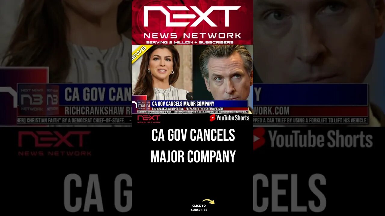 CA Gov Cancels Major Company #shorts