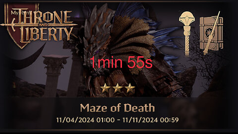 Throne and Liberty - Maze of Death 1min 55s (Wand + Staff)