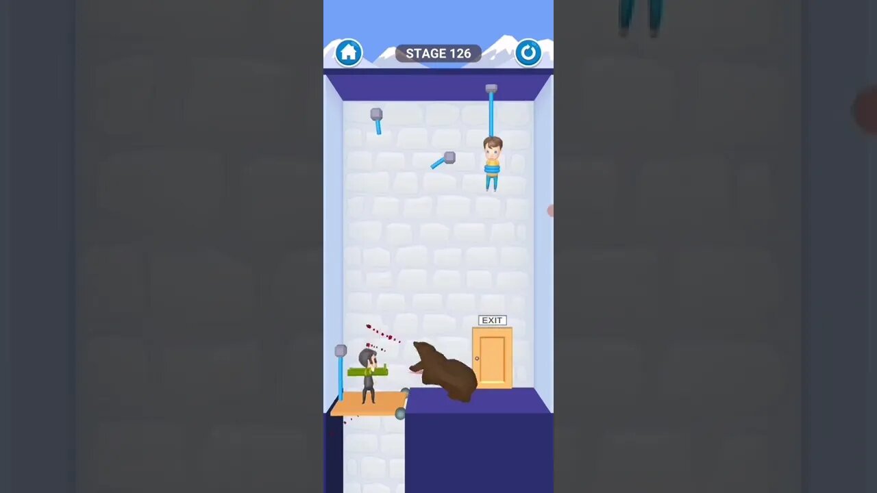 rescue cut rope puzzle 😎 #shorts