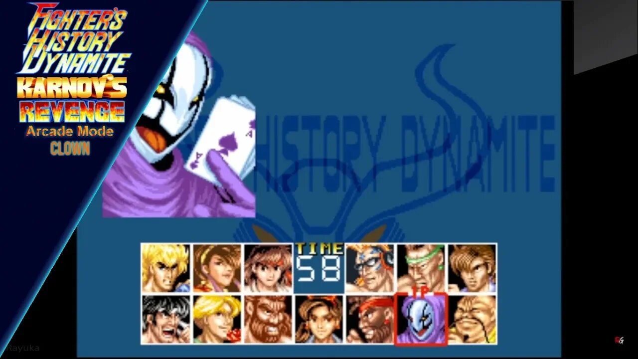 Fighter's History Dynamite (Karnov's Revenge) - Arcade Mode - Clown