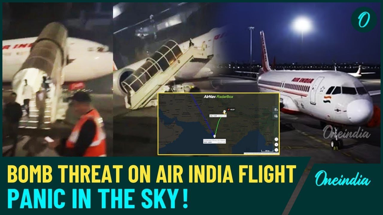 VIDEO: BOMB THREAT on Air India Flight: Mumbai to New York Plane Diverts to Delhi, Passengers Panic