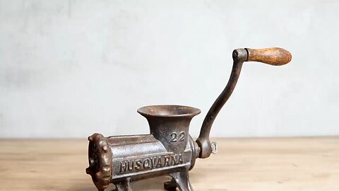 restoration rusty meat grinder