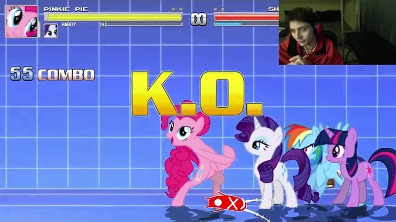 My Little Pony Characters (Twilight Sparkle, Rainbow Dash, And Rarity) VS Plankton In An Epic Battle