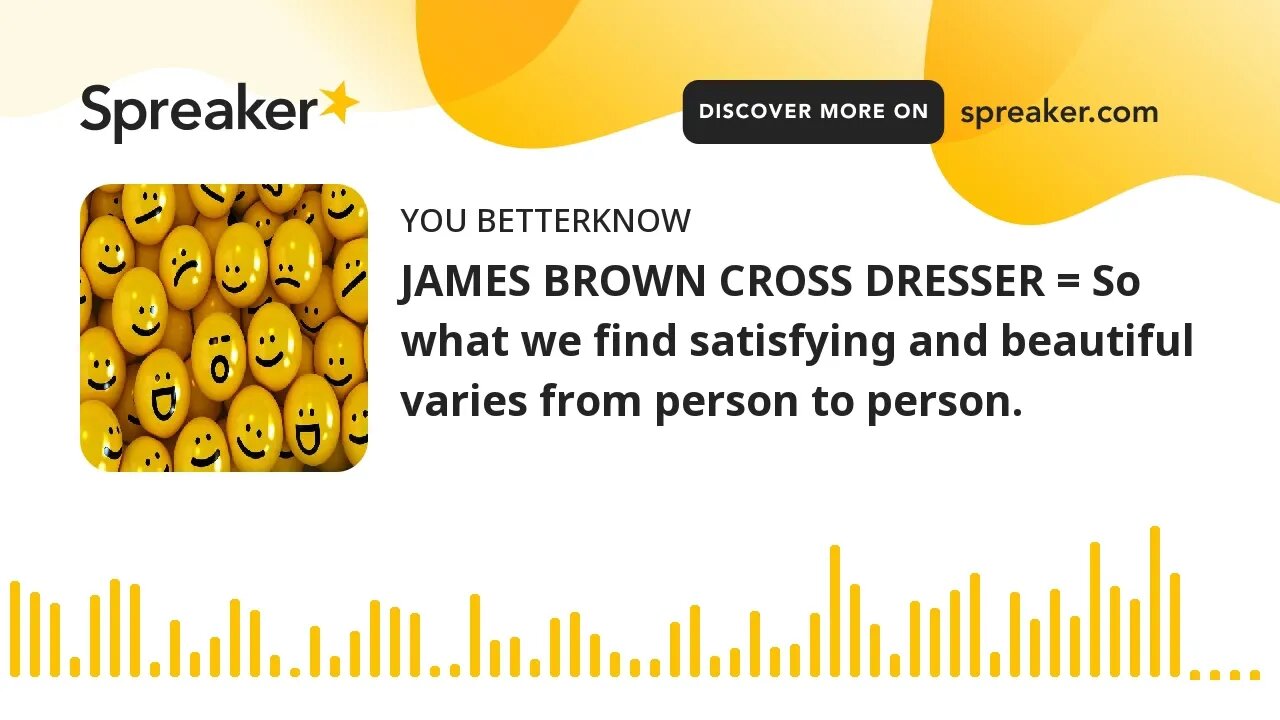 JAMES BROWN CROSS DRESSER = So what we find satisfying and beautiful varies from person to person.