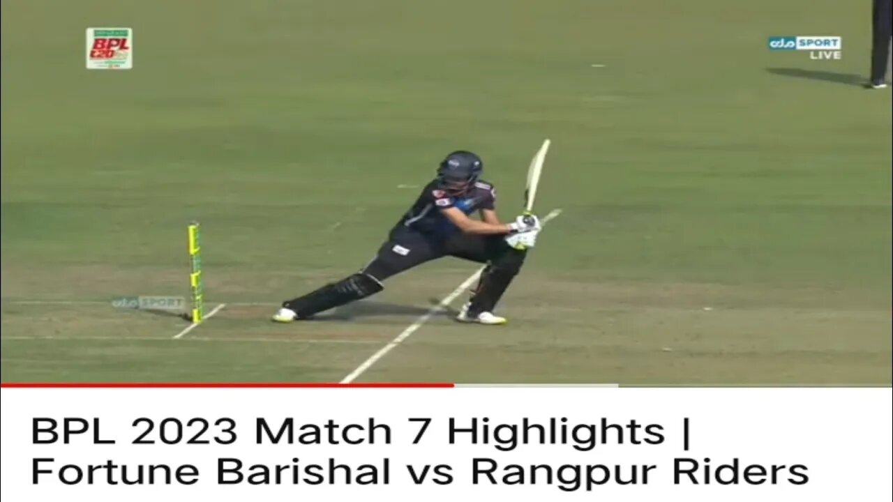 BPL 2023 rangpur vs barisal full match highlights