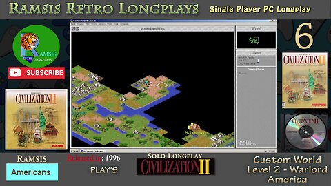 Sid Meier's Civilization II | 1996 | Windows PC | Warlord | America - Episode #6 | Let's Play