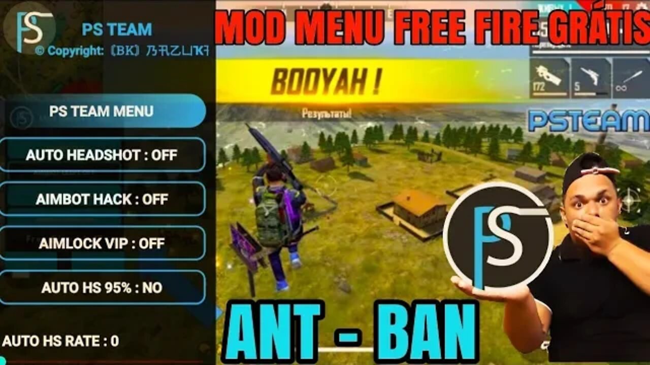 MOD MENU PS TEAM PRO COMO BAIXAR? - NOVO PS TEAM 1.93.5 GRÁTIS E ATUALIZADO ANTI BLACKLIST HS 100%