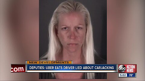 Deputies: Uber Eats driver lied about carjacking