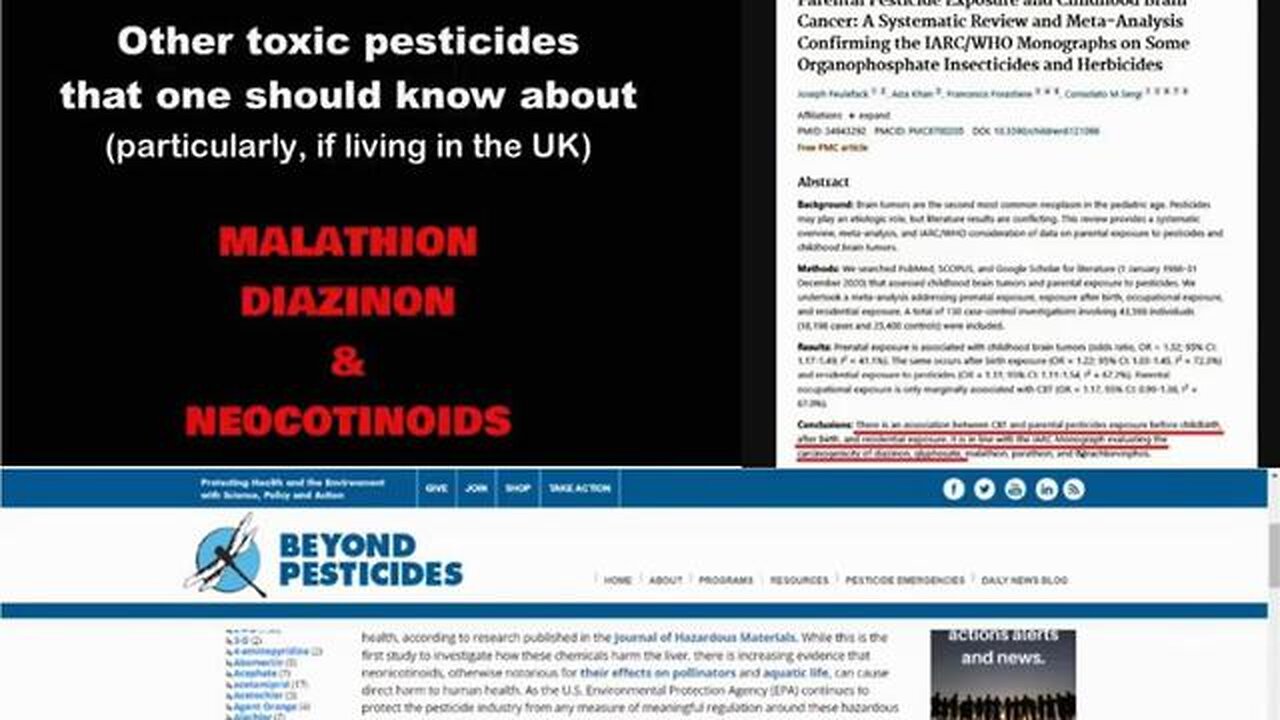 Other toxic pesticides that one should know about: DIAZINON, MALATHION & NEOCOTINOIDS June 2023